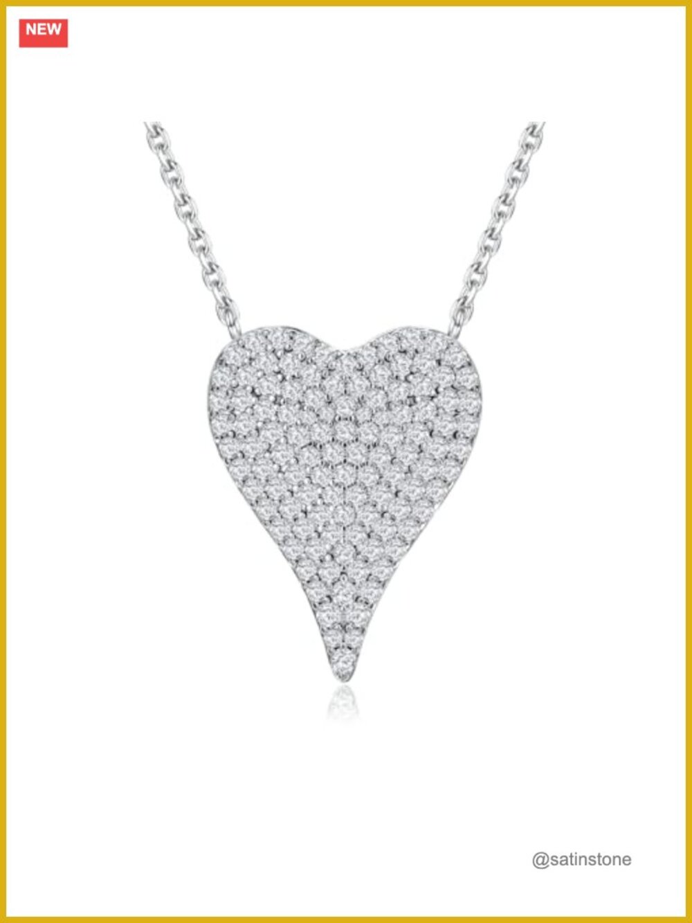 Gold Plated Sterling Silver Birthstone Heart Pendant Necklace